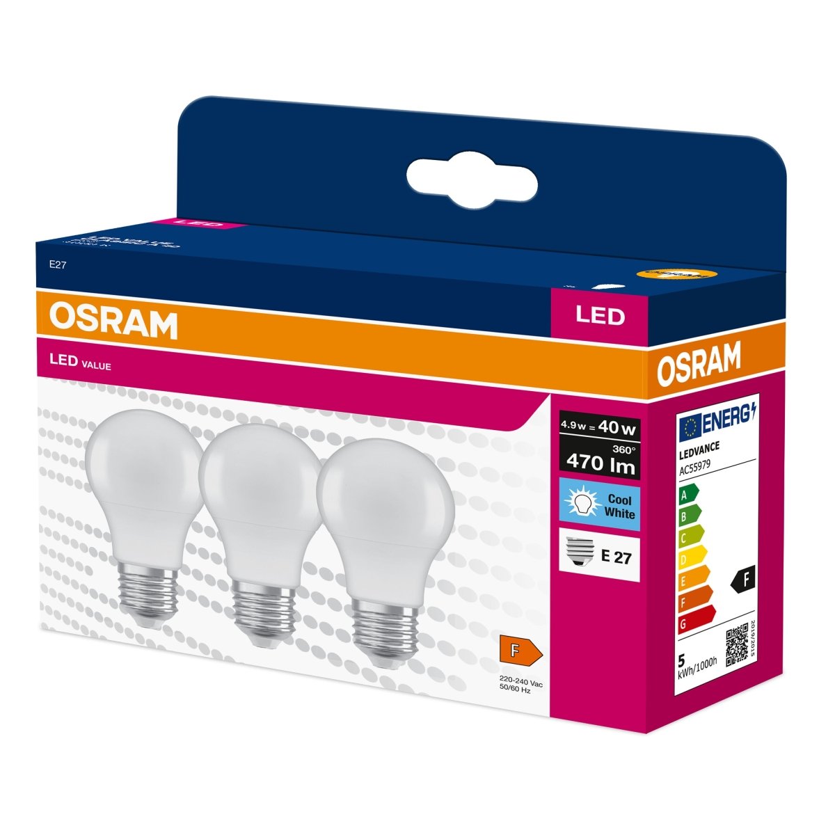 Żarówka LED OSRAM LED VALUE CLAS A 40 4.9 W/4000 K E27 neutralna - Poland LEDVANCE e - shop 4058075476059