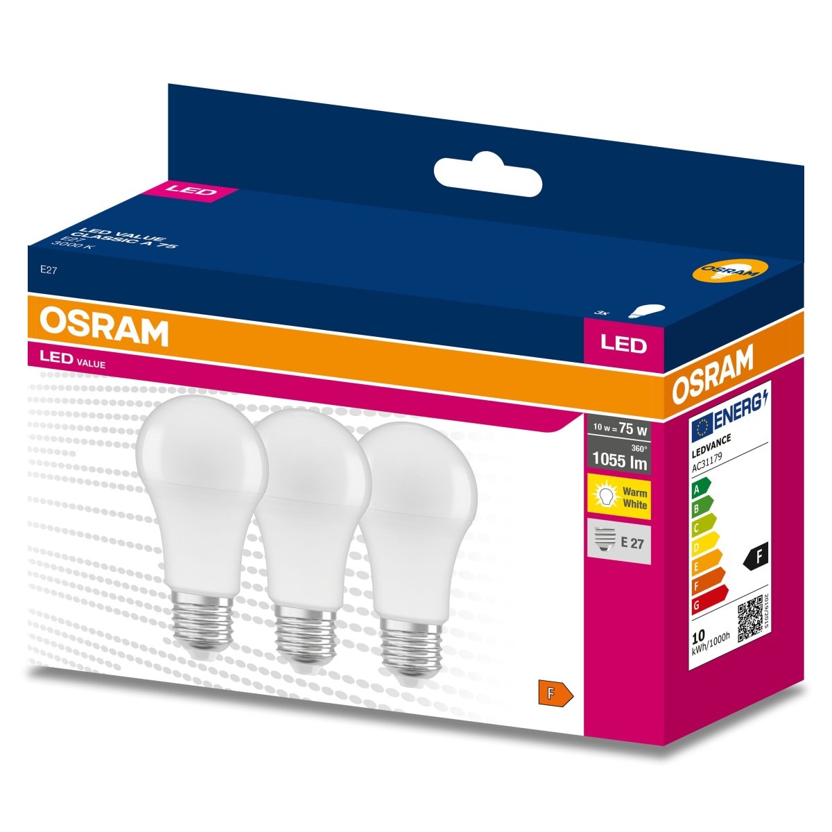Żarówka LED OSRAM LED VALUE CLAS A 75 10 W/3000 K E27 - Poland LEDVANCE e - shop 4058075630338