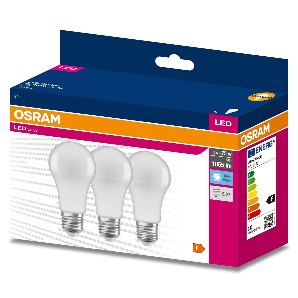 Żarówka LED OSRAM LED VALUE CLAS A 75 10 W/4000 K E27 neutralna - Poland LEDVANCE e - shop 4058075476110