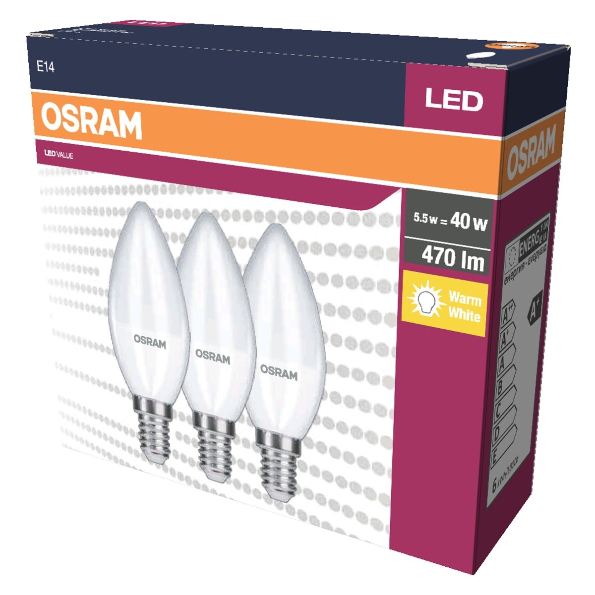 Żarówka LED OSRAM LED VALUE CLAS B 40 4.9 W/2700 K E14 ciepła - Poland LEDVANCE e - shop 4058075385160