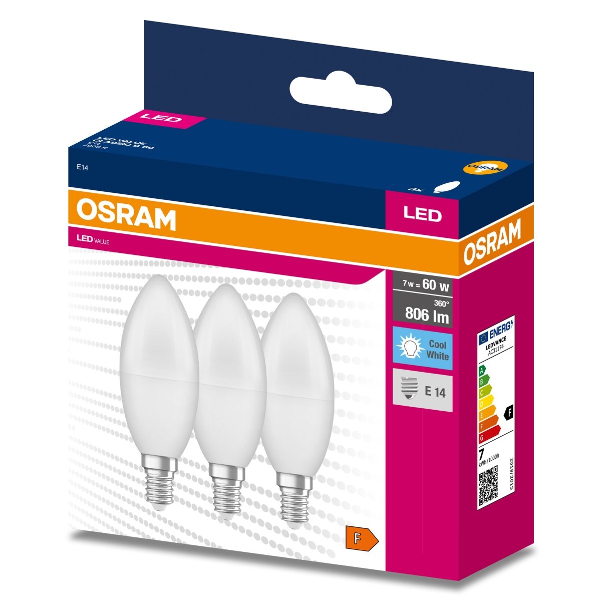 Żarówka LED OSRAM LED VALUE CLAS B 60 6.8 W/4000 K E14 - Poland LEDVANCE e - shop 4058075476158