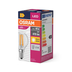 Żarówka LED OSRAM LED Value Classic P 40 Filament 4W 827 Clear E14 - Poland LEDVANCE e - shop 4058075438590