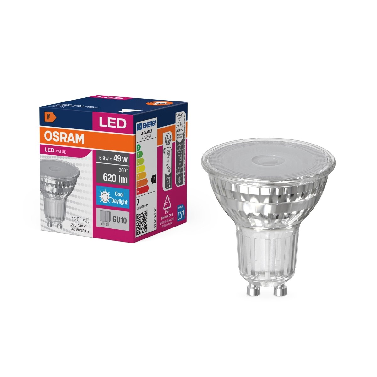 Żarówka LED OSRAM LED Value PAR16 80 120° 6.9W 865 GU10 - Poland LEDVANCE e - shop 4058075096745