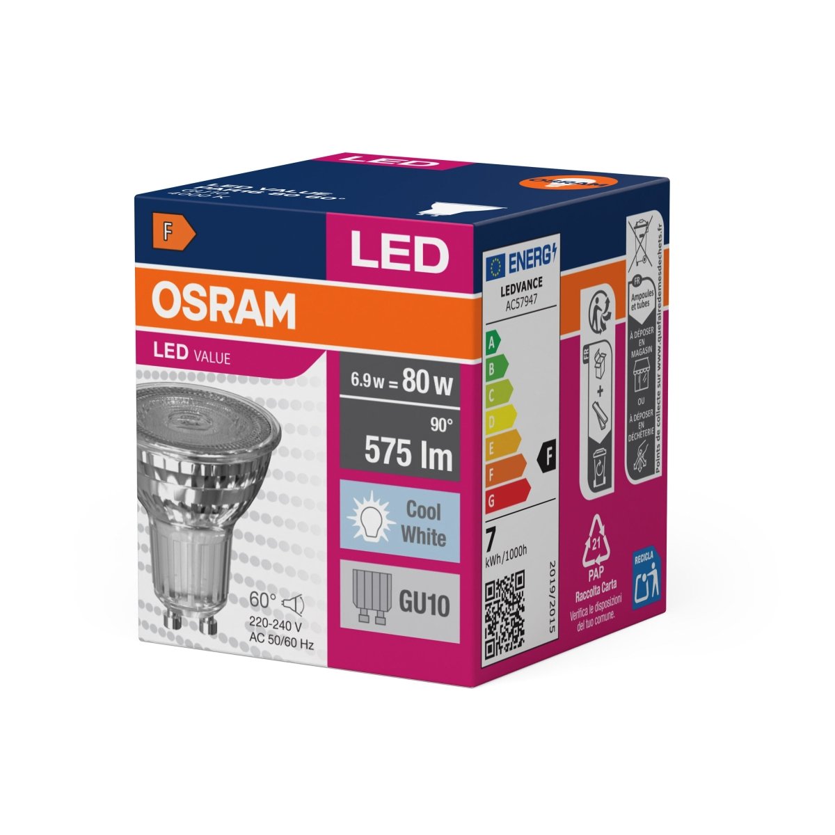 Żarówka LED OSRAM LED Value PAR16 80 60° 6.9W 840 GU10 - Poland LEDVANCE e - shop 4058075096783