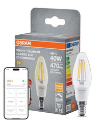 Żarówka LED OSRAM SMART+ MATTER Filament Dimmable Classic B40 4W 827 E14 - Poland LEDVANCE e - shop 4099854530067