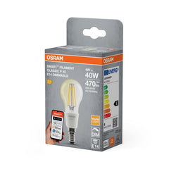 Żarówka LED OSRAM SMART+ MATTER Filament Dimmable Classic P40 4W 827 E14 - Poland LEDVANCE e - shop 4099854530029