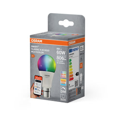 Żarówka LED OSRAM SMART+ MATTER Multicolor Classic A60 9W B22D Single Pack - Poland LEDVANCE e - shop 4099854528859