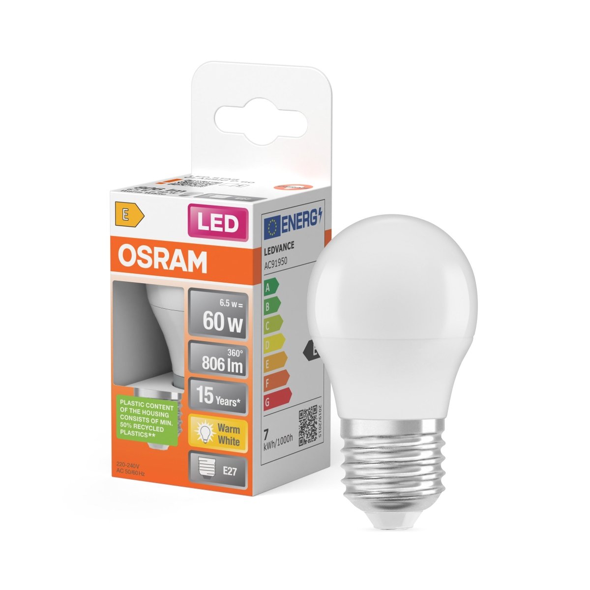 Żarówka LED OSRAM Star Classic P 60 6.5W 827 mat E27 - Poland LEDVANCE e-shop 4099854021985