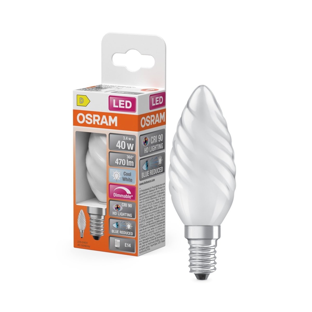 Żarówka LED OSRAM Superstar Plus BW 40 Fil DIM 3.4W 940 mat E14 - Poland LEDVANCE e-shop 4058075602892