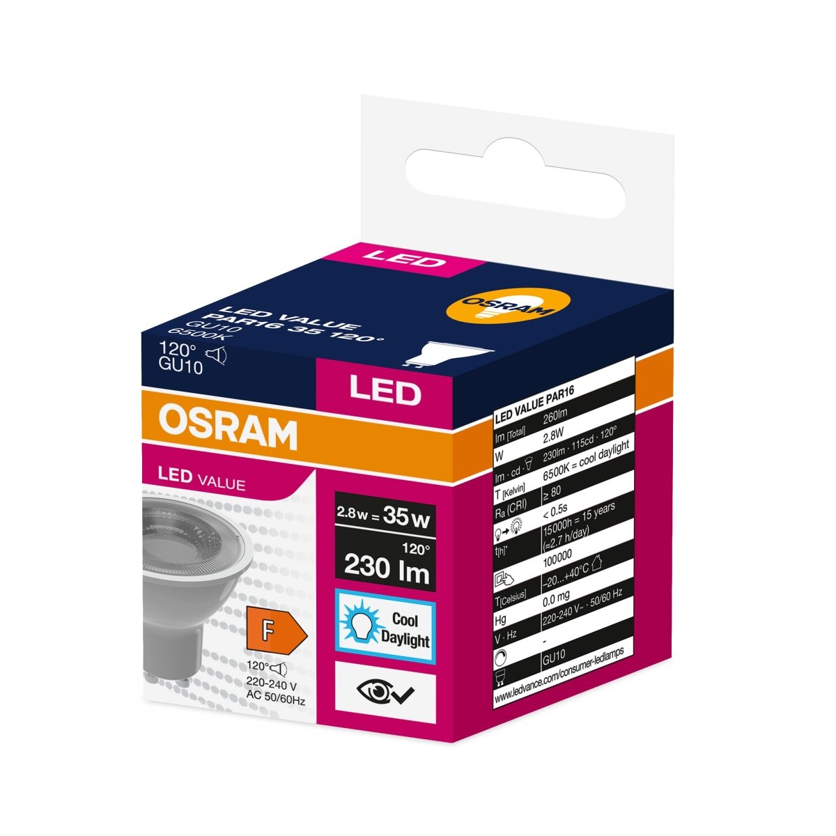 Żarówka LED OSRAM VALUE PAR 16 25 2.8 W/6500 K GU10 - Poland LEDVANCE e-shop 4058075766969
