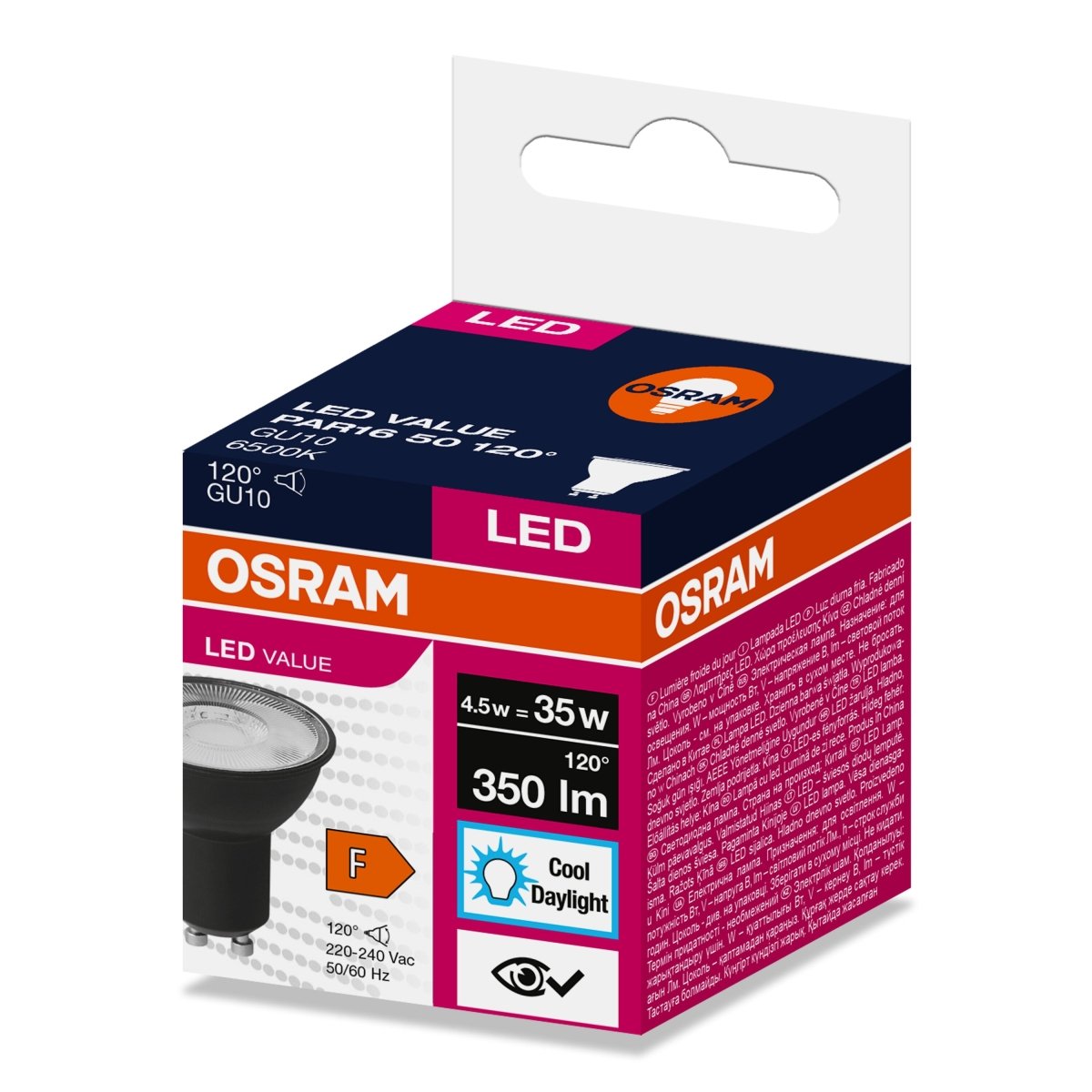 Żarówka LED OSRAM VALUE PAR 16 35 4.5 W/6500 K GU10 - Poland LEDVANCE e - shop 4058075766488