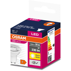 Żarówka LED OSRAM VALUE PAR 16 35 60 ° 2.8 W/2700 K GU10 ciepła - Poland LEDVANCE e - shop 4058075598829