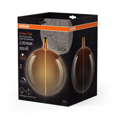 Żarówka LED OSRAM Vintage 1906 Big Globe 200 20 Magnetic DIM 4.8W 818 Tea Brown E27 - Poland LEDVANCE e - shop 4058075836426