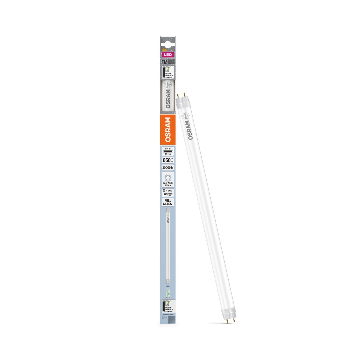 Żarówka LED OSRAMTUBE T8 15 EM 438 mm 5.4W 840 - Poland LEDVANCE e-shop 4099854038549
