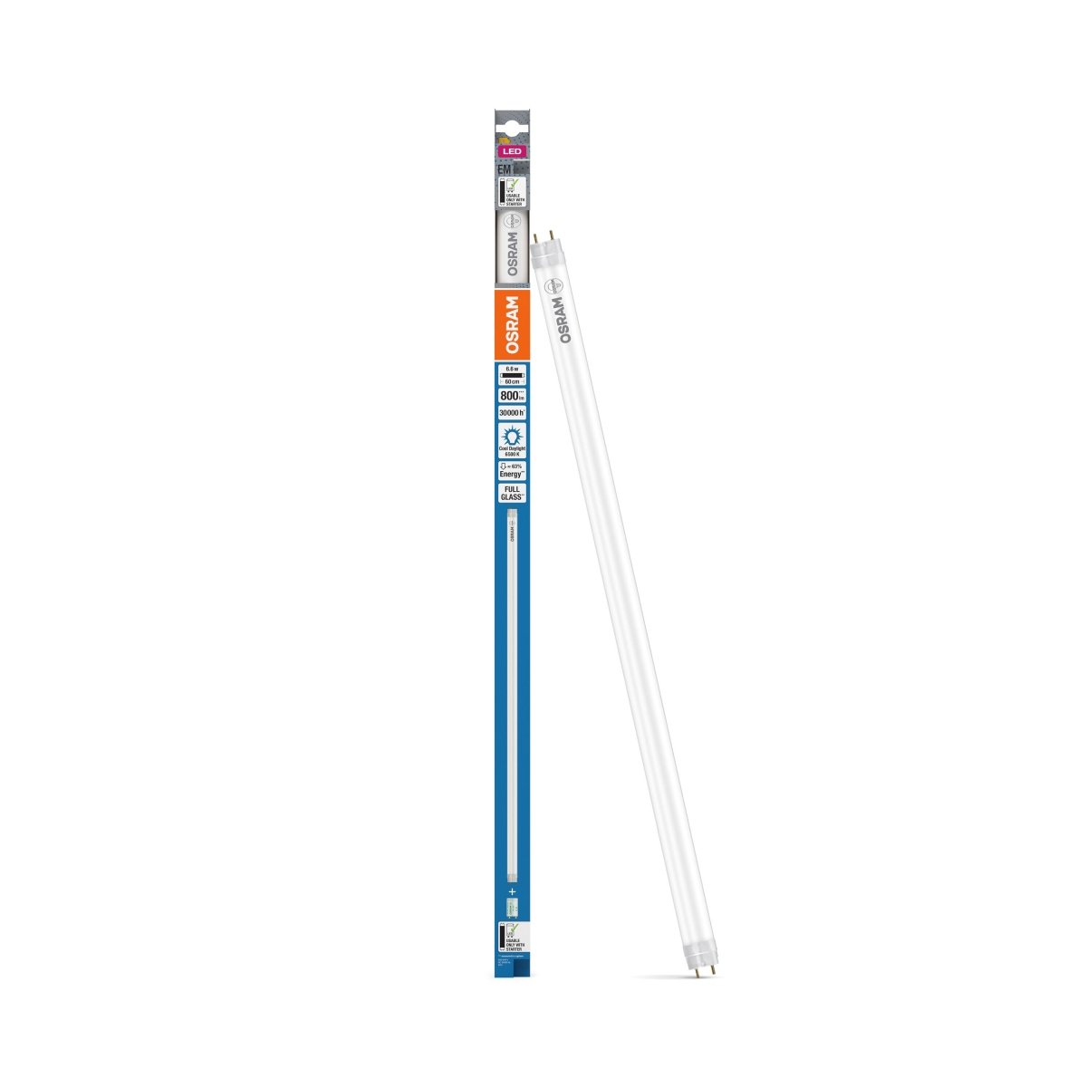 Żarówka LED OSRAMTUBE T8 18 EM 600 mm 6.6W 865 - Poland LEDVANCE e-shop 4099854038303