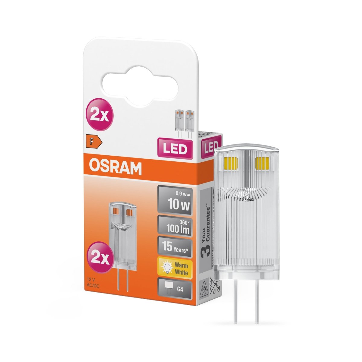 Żarówka LED PIN G4 12V 0,9W, 1 szt. - Poland LEDVANCE e-shop 4058075449770