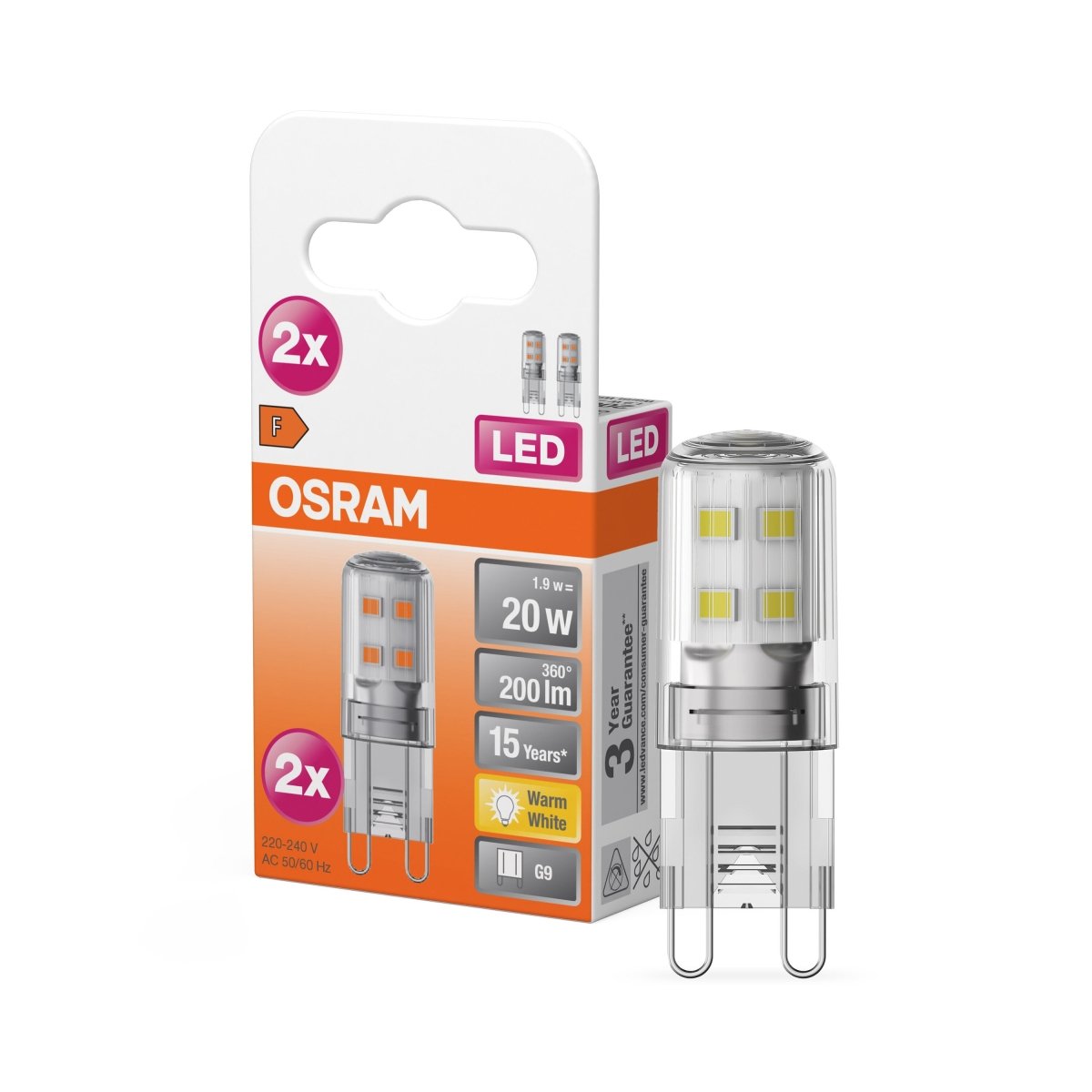 Żarówka LED PIN G9 220-240V 1,9W, 1 szt. - Poland LEDVANCE e-shop 4058075449831