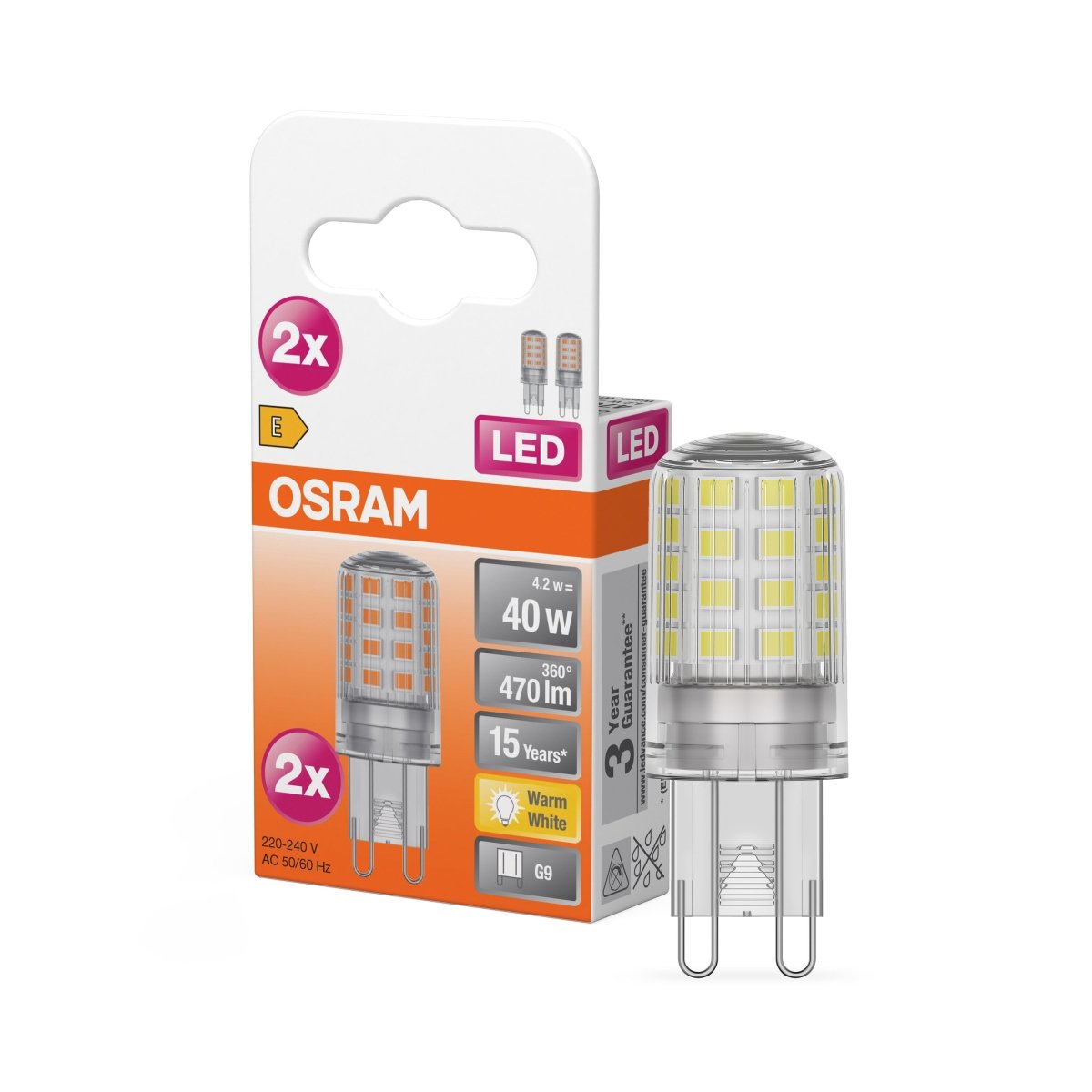 Żarówka LED PIN G9 220-240V 4,2W, 1 szt. - Poland LEDVANCE e-shop 4058075449893