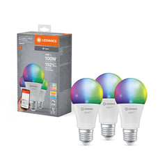 Żarówka LED SMART+ WiFi E27, 100W, RGBW, barwa: 2700K-6500K, 3 szt. - Poland LEDVANCE e-shop 4058075779013