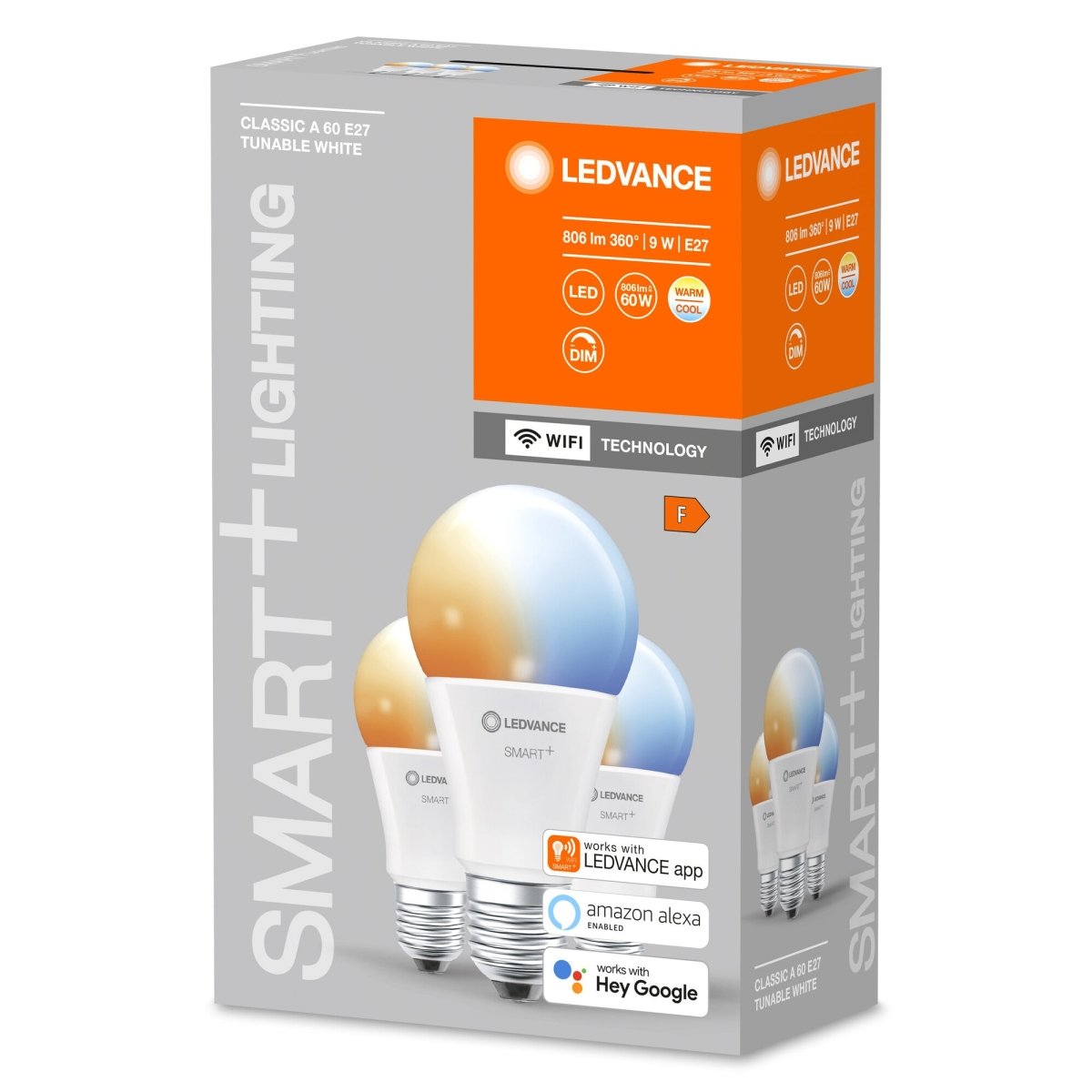 3 szt. inteligentna lampa WiFi LED E27 9W, regulowana biel - eshop LEDVANCE 4058075485730