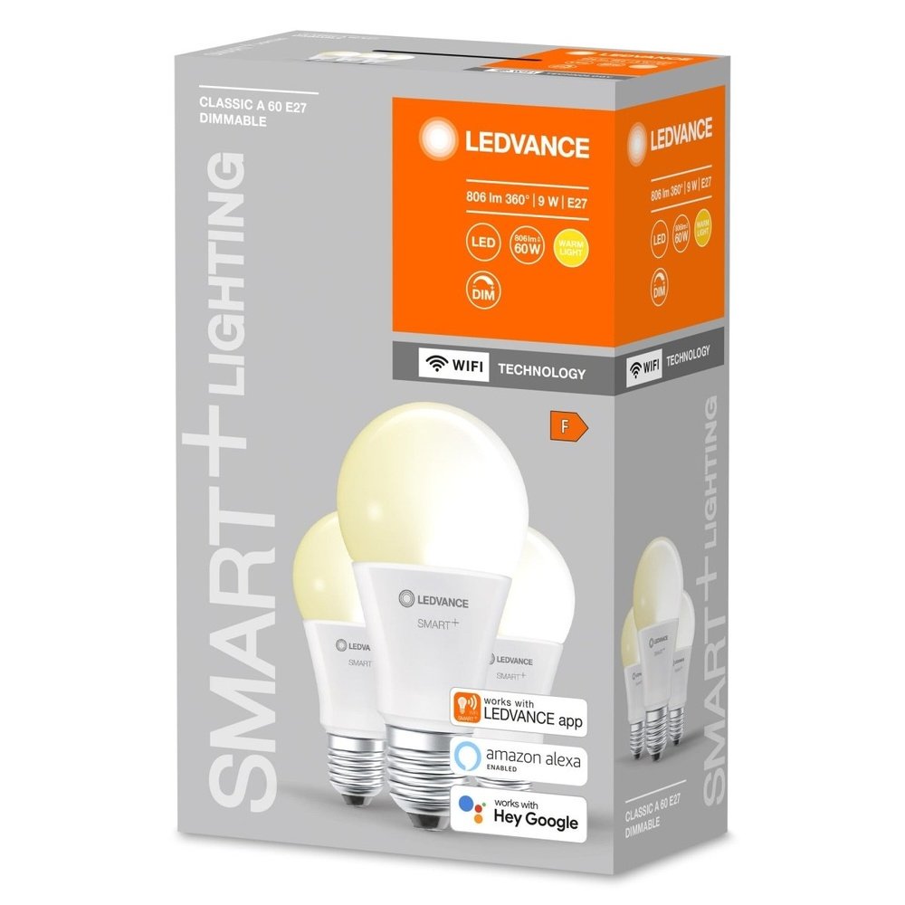 3 szt. inteligentna ściemnialna lampa WiFi LED E27 9W, 2.700 K - eshop LEDVANCE 4058075485716