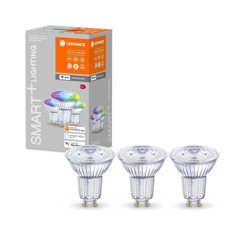 3 szt. inteligentna ściemnialna lampa WiFi LED RGBW GU10 5W - eshop LEDVANCE 4058075486058
