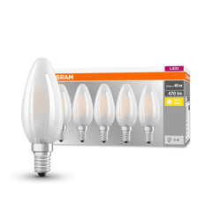 5 szt. matowa lampa LED E14 4 W BASE ciepłobiała - eshop LEDVANCE 4058075090682