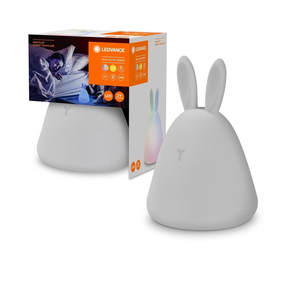 Dotykowa dziecięca lampka nocna LED RGBW NIGHTLUX TOUCH Rabbit - eshop LEDVANCE 4058075602113