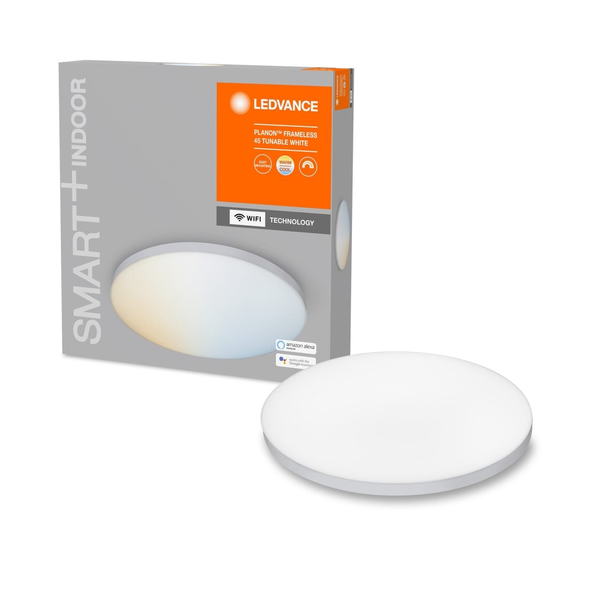 Inteligentna lampa sufitowa WiFi LED PLANON 450, regulowana biel - eshop LEDVANCE 4058075484719