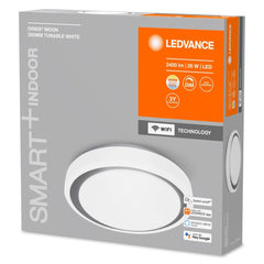 Inteligentna lampa WiFi LED MOON 380, szara, regulowana biel - eshop LEDVANCE 4058075486409