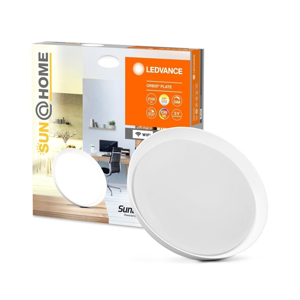 Inteligentna lampa WiFi LED ORBIS Plate, regulowana biel - eshop LEDVANCE 4058075575950