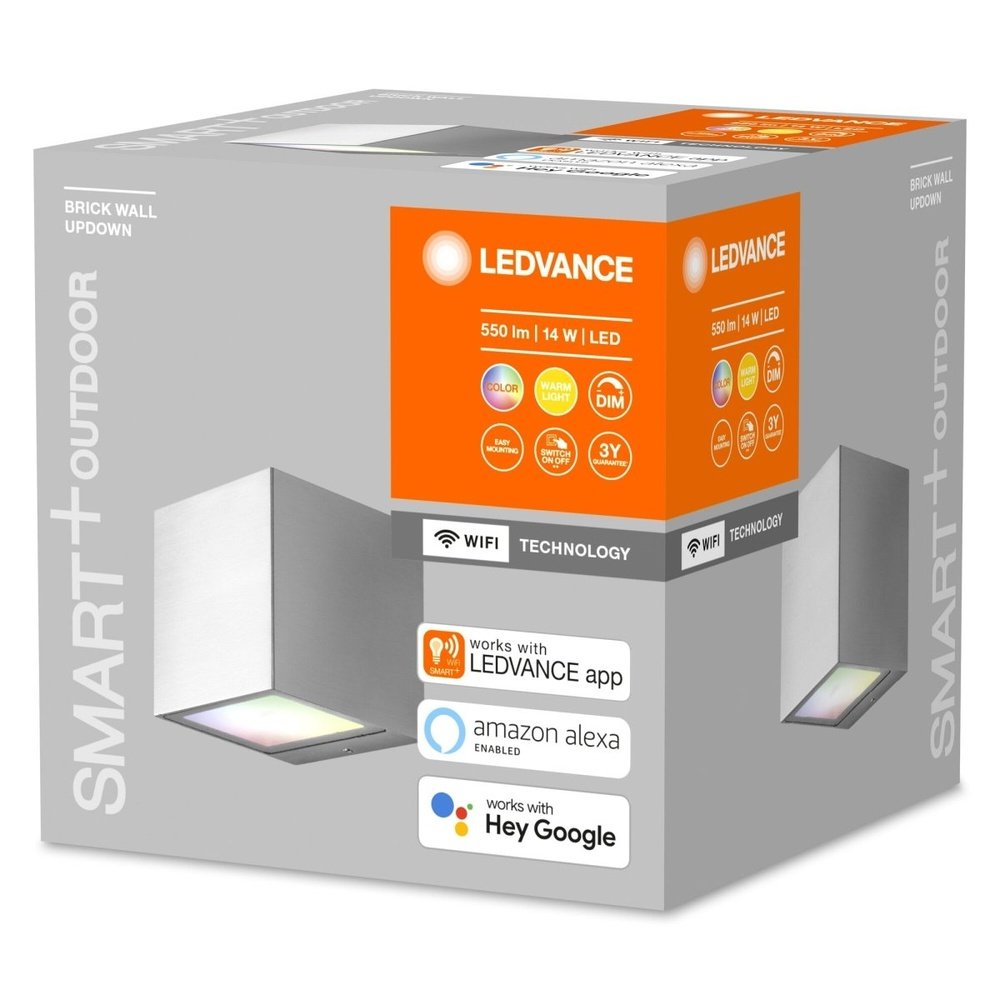 Inteligentna lampa zewnętrzna WiFi LED RGB stal nierdzewna BRICK 85 - eshop LEDVANCE 4058075564428
