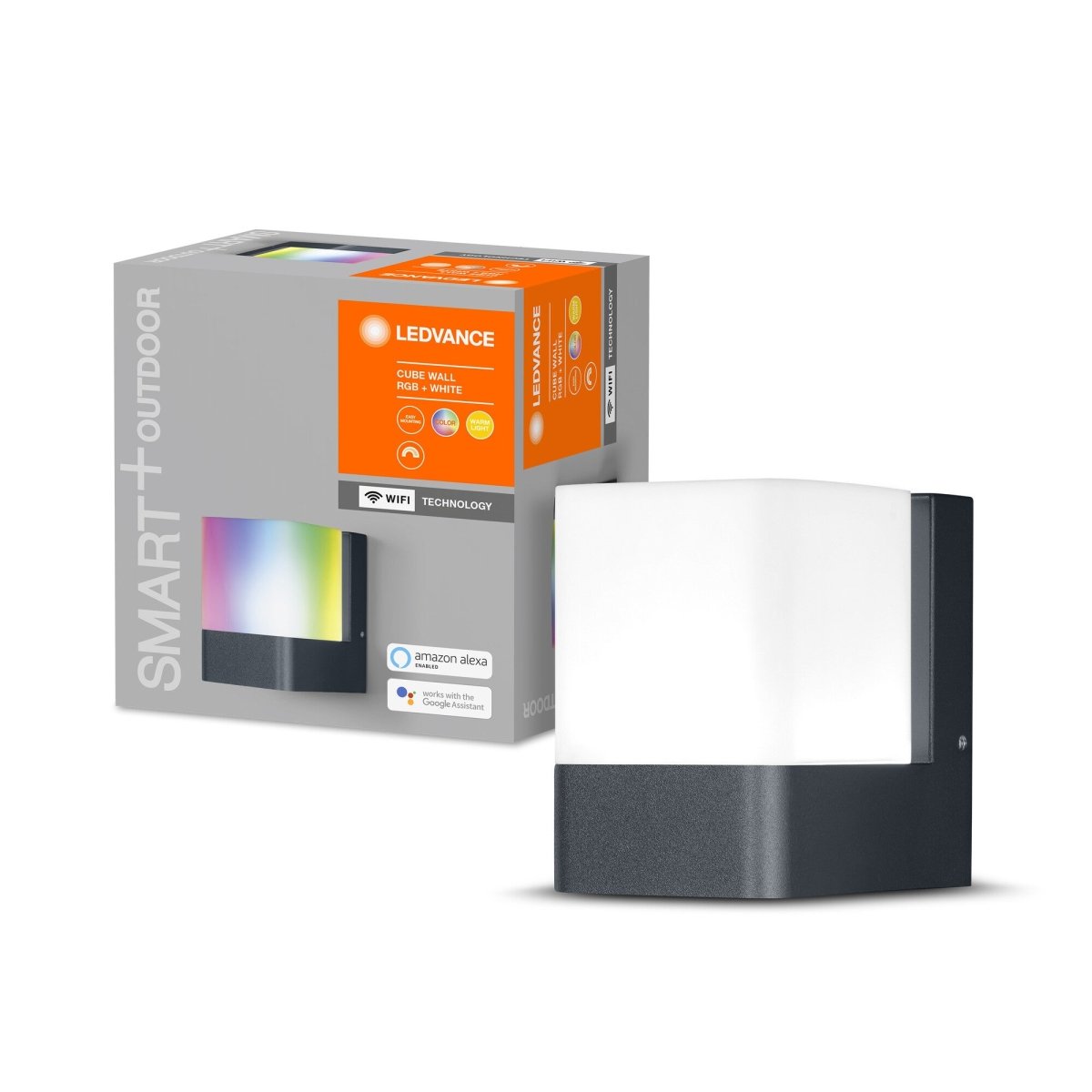 Inteligentna nowoczesna lampa WiFi LED RGB CUBE WALL IP44 - eshop LEDVANCE 4058075478114