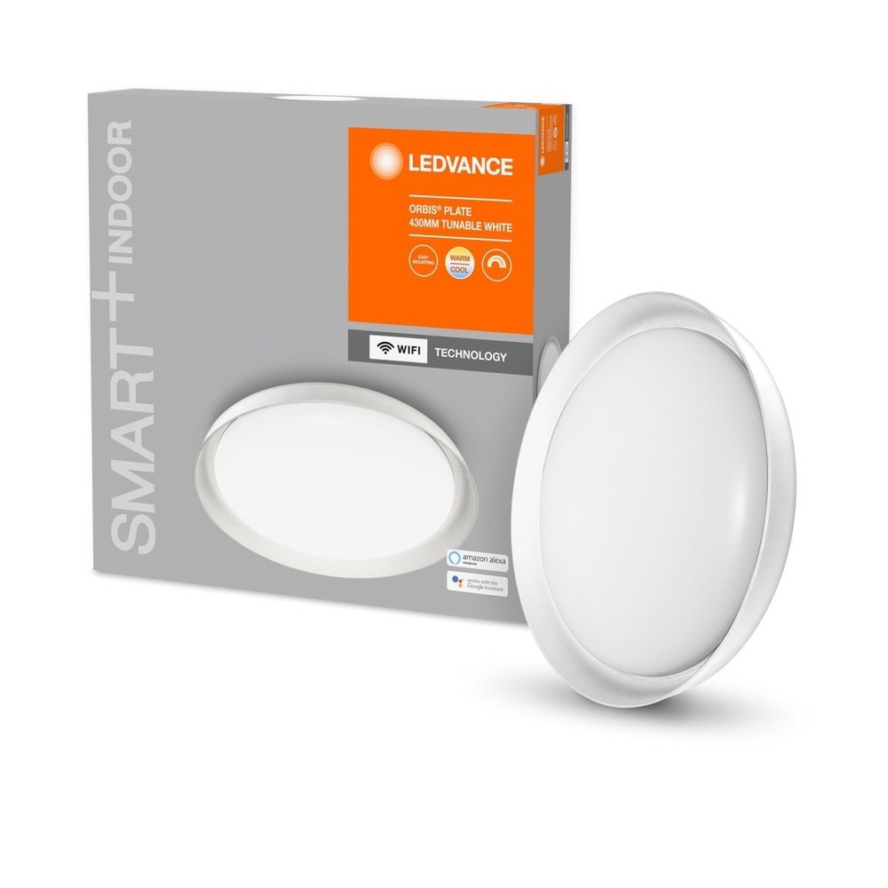 Inteligentna ściemnialna lampa sufitowa WiFi LED PLATE 430, regulowana biel - eshop LEDVANCE 4058075486447