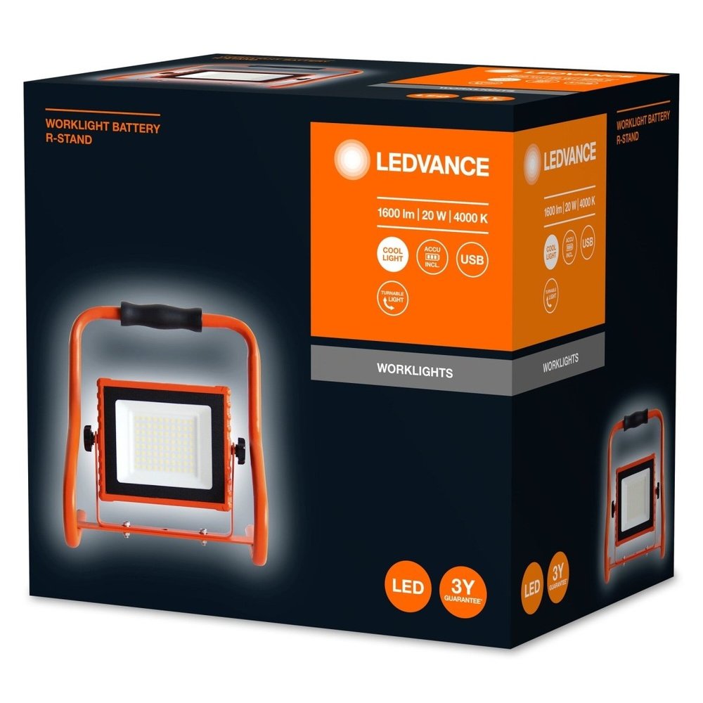 Lampa robocza LED 20W WORKLIGHT BATTERY zimnobiała - eshop LEDVANCE 4058075576490