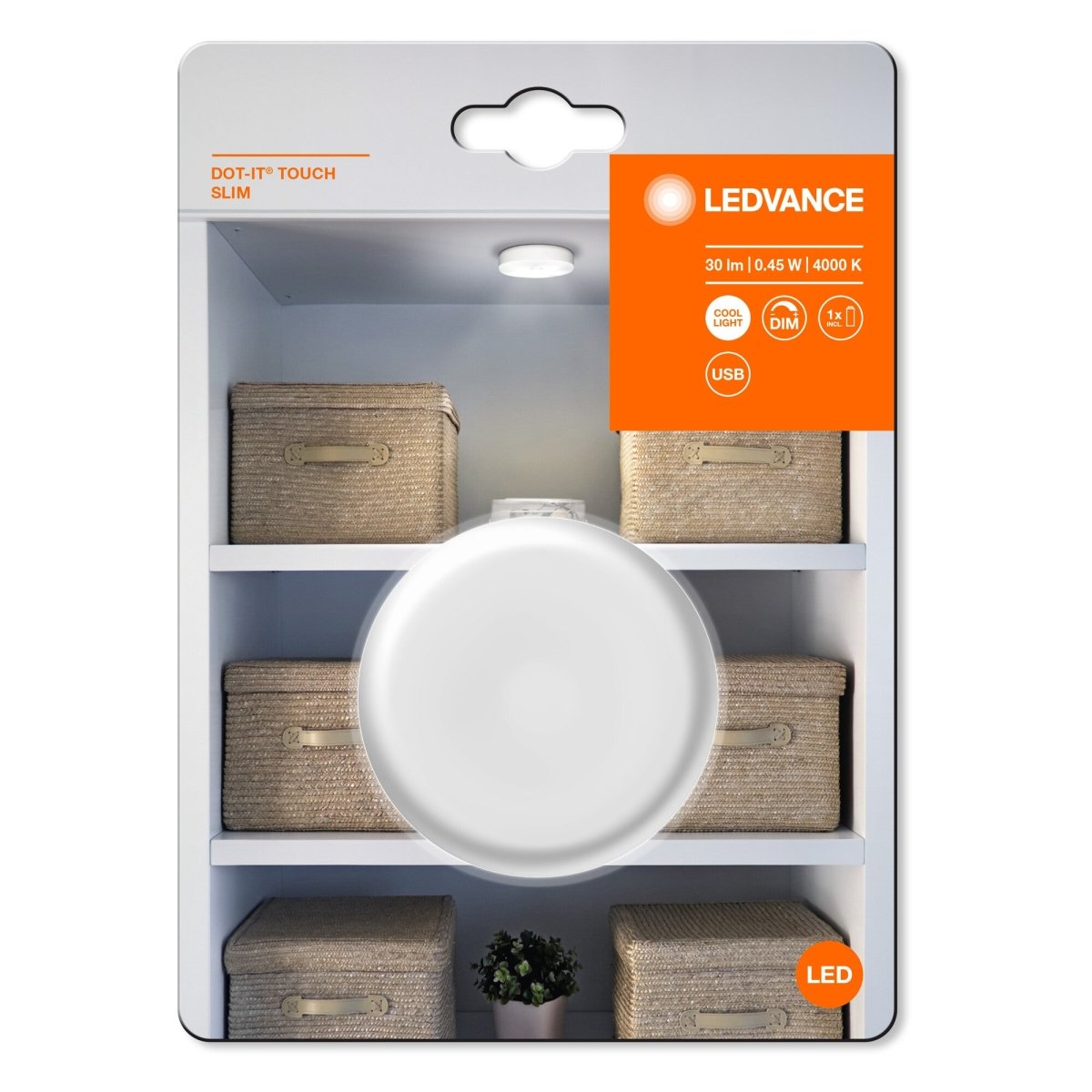 Lampka nocna dotykowa DOT-IT TOUCH SLIM USB, ściemnialna - eshop LEDVANCE 4058075399686