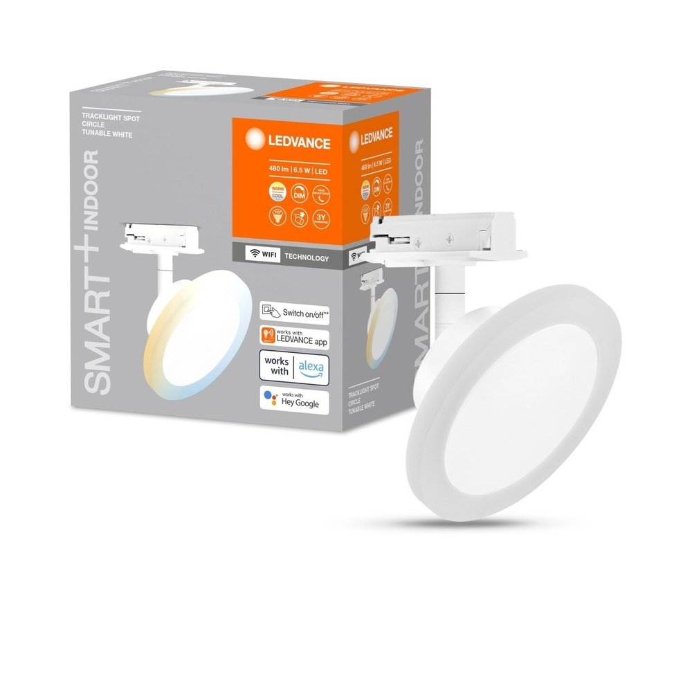 Oprawa szynowa LED WiFi 6,5W, inteligentna, SMART+ TRACKLIGHT CIRCLE White, regulowana biel. - eshop Ledvance PL 4058075759749