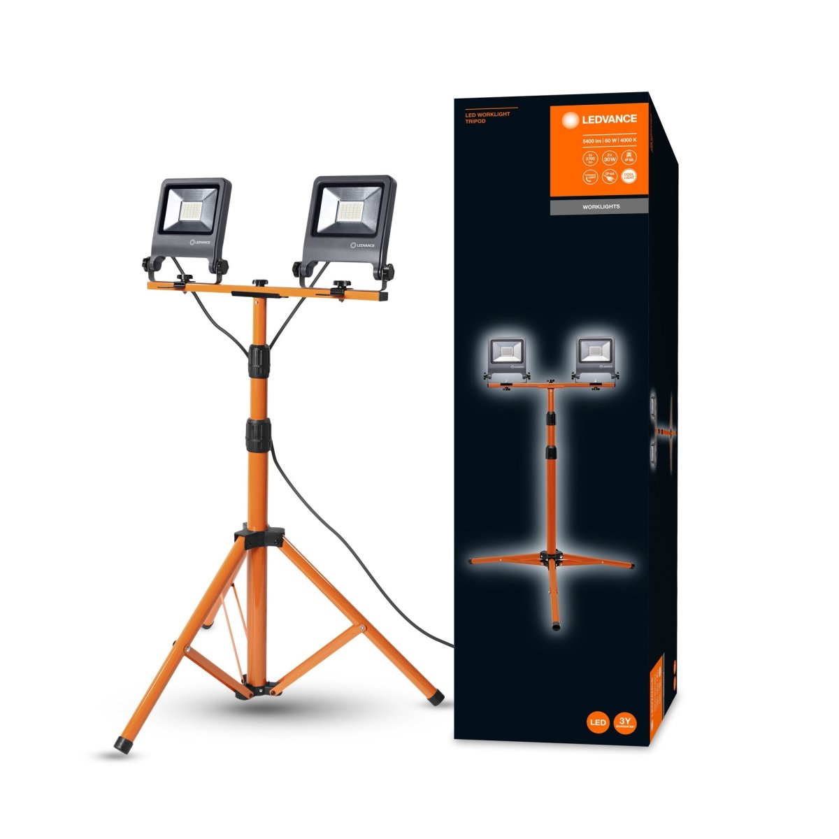 Wszechstronne światło robocze LED 2 x 30 W TRIPOD zimnobiała. - eshop LEDVANCE 4058075213951