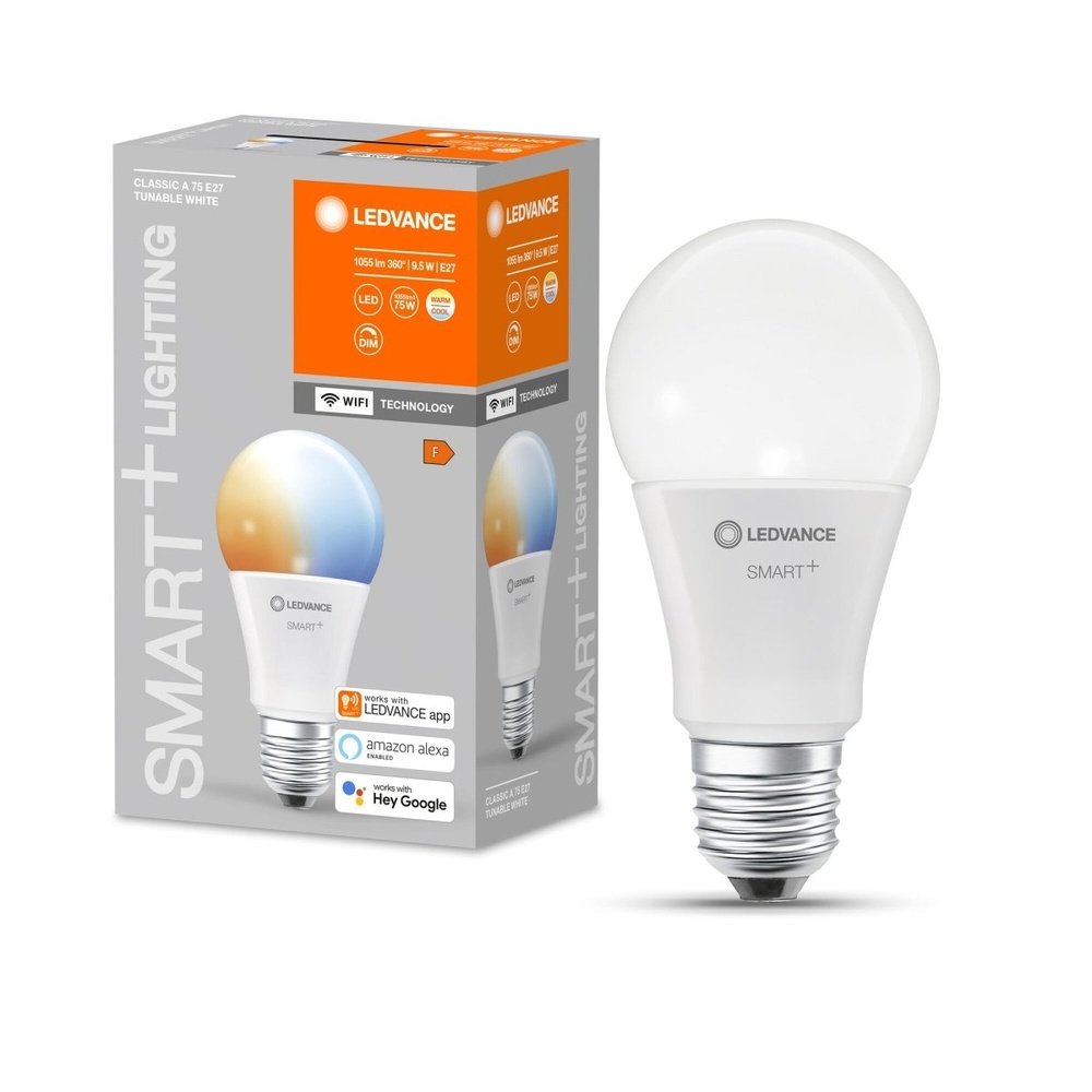 Wysokiej jakości inteligentna lampa WiFi LED E27 9.5W, regulowana biel - eshop LEDVANCE 4058075485433