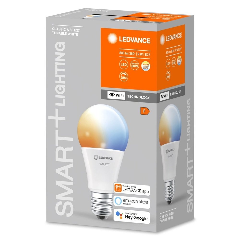 Wysokiej jakości inteligentna lampa WiFi LED E27 9W, regulowana biel - eshop LEDVANCE 4058075485372