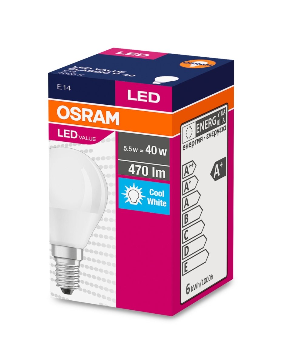 Żarówka LED CLP E14 4,9W LED VALUE OSRAM matowa, odpowiednik 40W, barwa neutralna, 1 szt. - eshop LEDVANCE 4058075147911