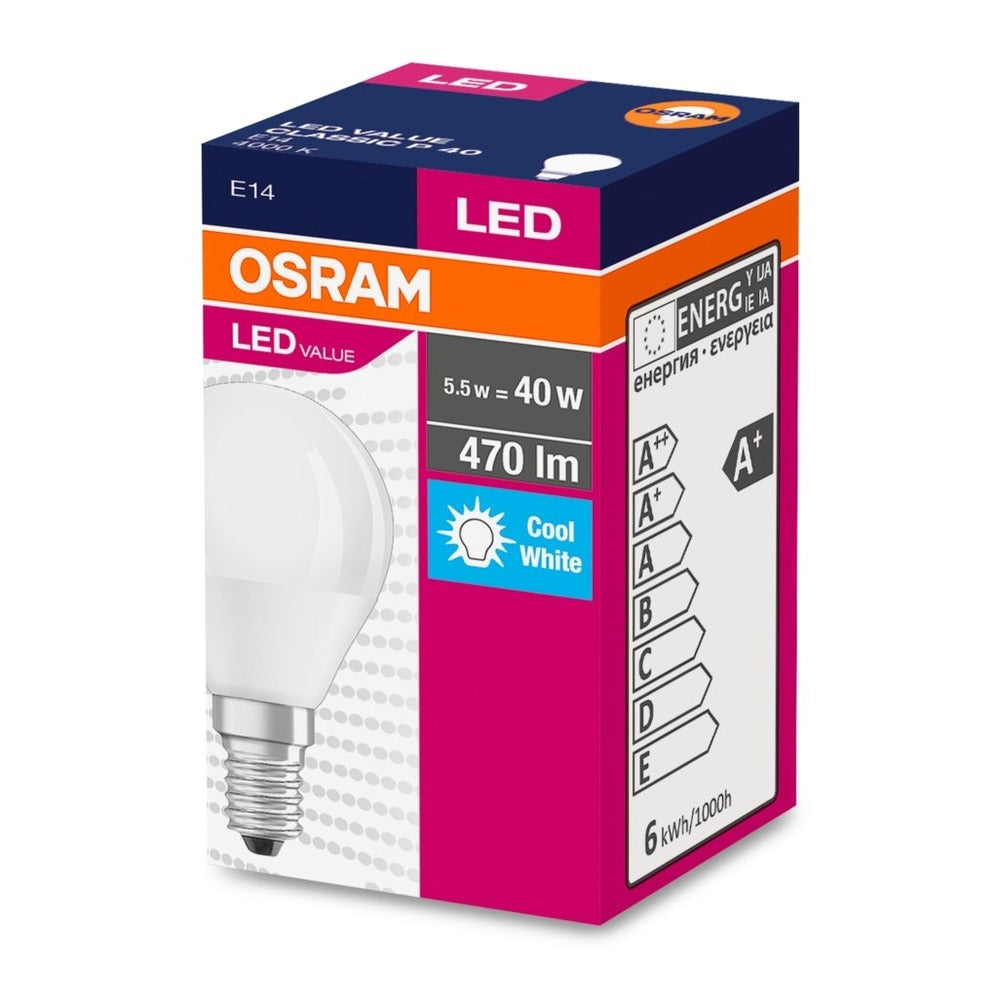 Żarówka LED CLP E14 4,9W LED VALUE OSRAM matowa, odpowiednik 40W, barwa neutralna, 1 szt. - eshop LEDVANCE 4058075147911