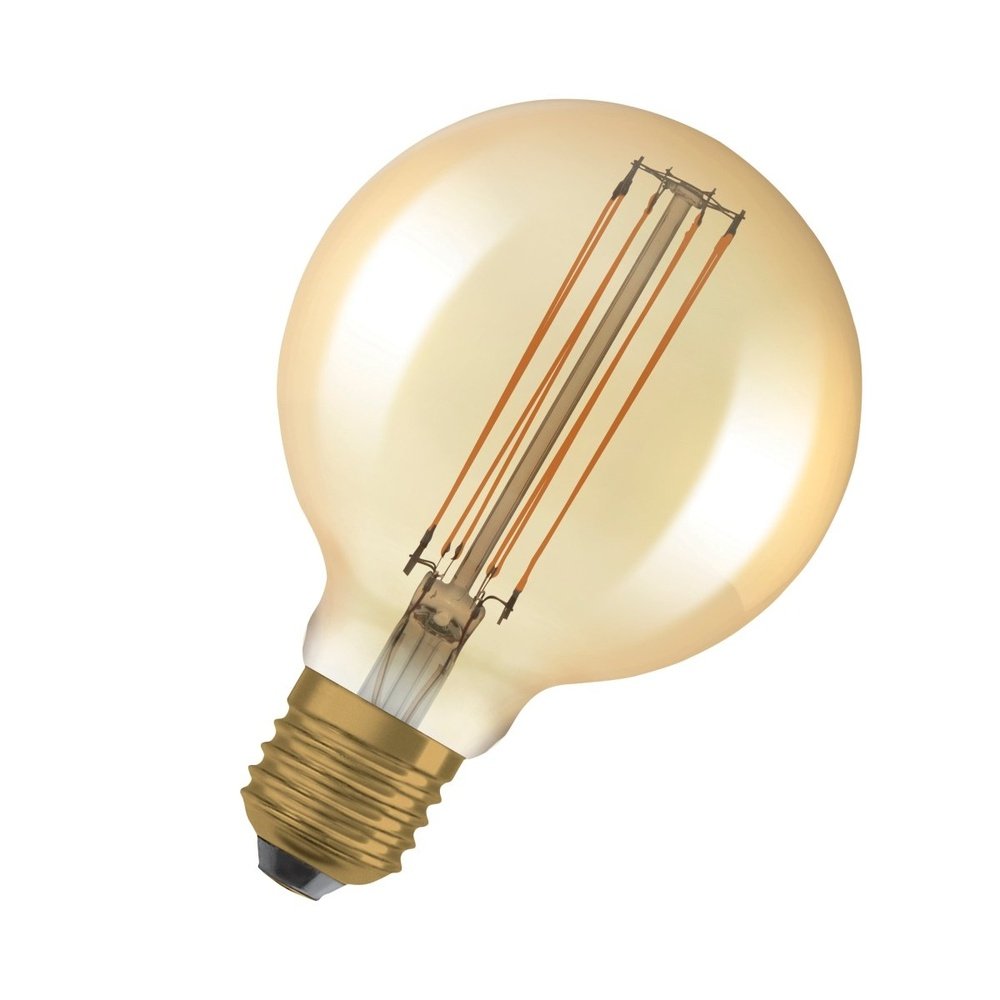 Żarówka LED E27 5,8W Vintage 1906 LED CLASSIC SLIM FILAMENT Globe 40 GOLD barwa ciepła. - eshop Ledvance PL 4058075761759
