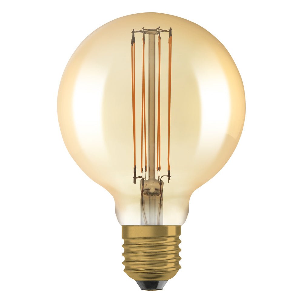 Żarówka LED E27 5,8W Vintage 1906 LED CLASSIC SLIM FILAMENT Globe 40 GOLD barwa ciepła. - eshop Ledvance PL 4058075761759