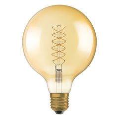 Żarówka LED E27, 7W Vintage 1906 LED CLASSIC SLIM FILAMENT Globe 48 GOLD, ściemnialna, barwa ciepła. - eshop Ledvance PL 4058075761674