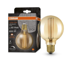 Żarówka LED E27 8,8W Vintage 1906 LED CLASSIC SLIM FILAMENT Globe 60 GOLD barwa ciepła. - eshop Ledvance PL 4058075761773