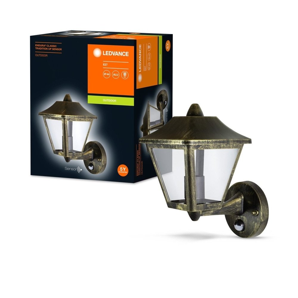 Zewnętrzna lampa LED z czujnikiem E27 ENDURA ciepłobiała - eshop LEDVANCE 4058075206281